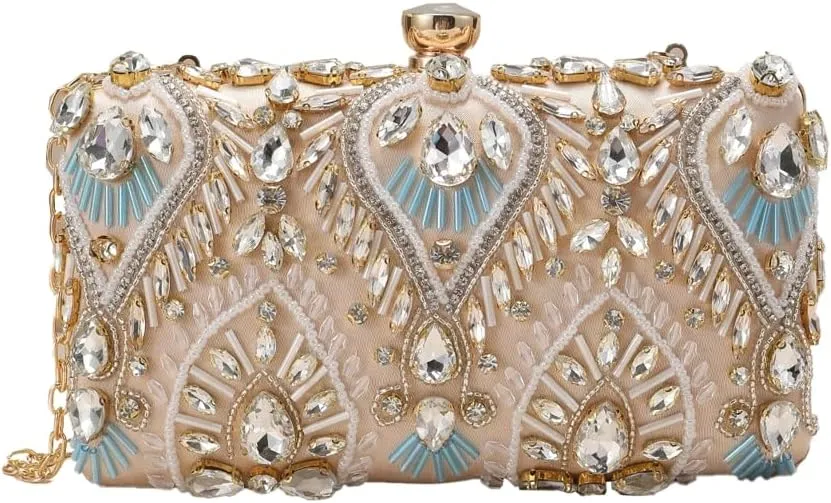 Rhinestone Clutch Purses Women 2025 Evening Handbags Crystal Diamond Glitter Sparkly Purse for Weddings Party Prom