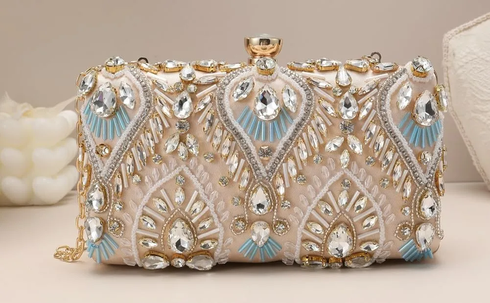Rhinestone Clutch Purses Women 2025 Evening Handbags Crystal Diamond Glitter Sparkly Purse for Weddings Party Prom