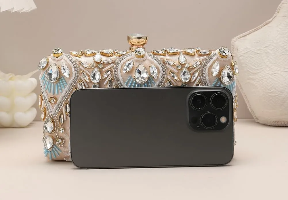 Rhinestone Clutch Purses Women 2025 Evening Handbags Crystal Diamond Glitter Sparkly Purse for Weddings Party Prom