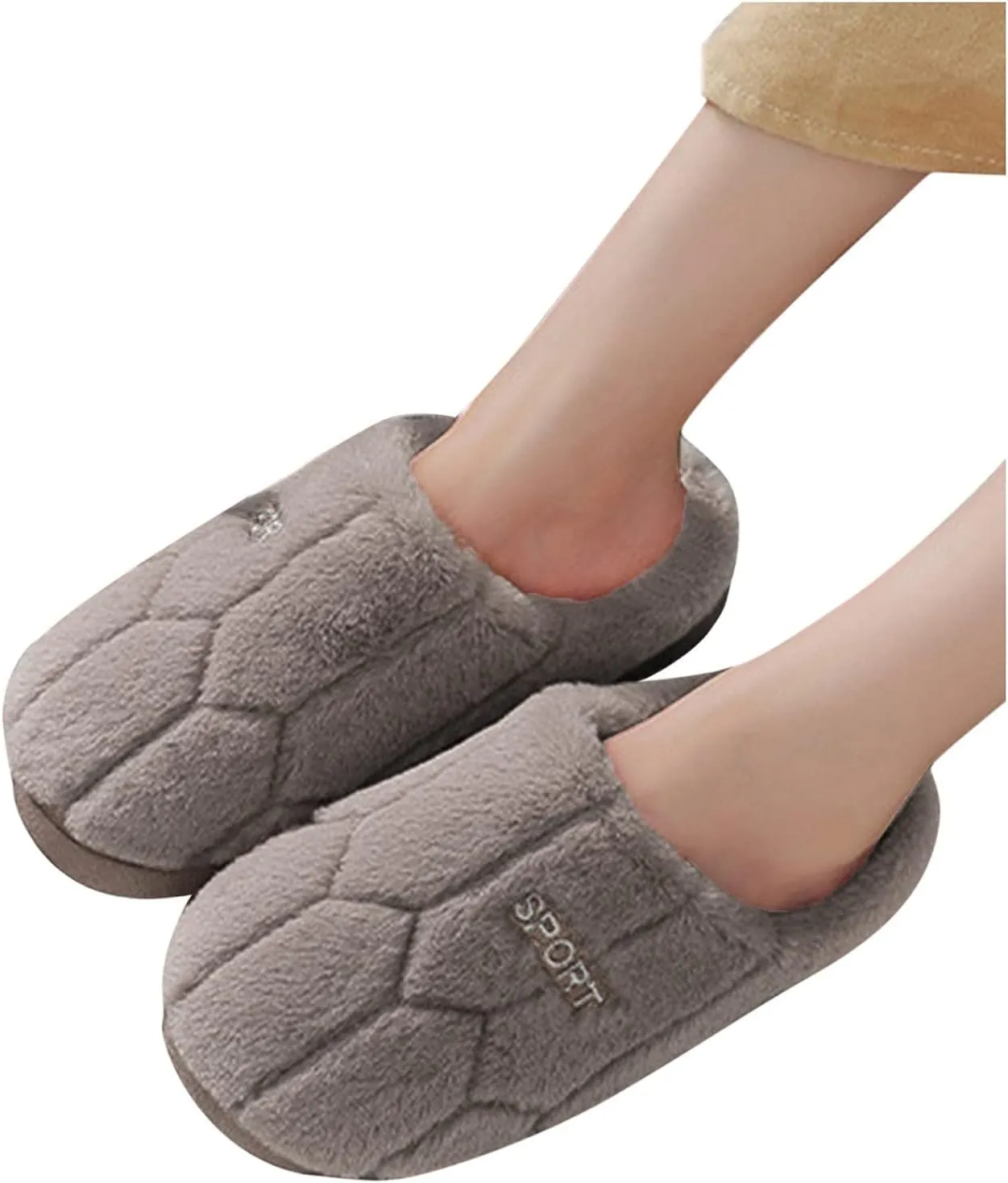 SBGMoSJ Warm Slippers for Women Antislip Mens Fuzzy Slippers House Slippers for Men Funny Slippers for Men Indoor Outdoor Christmas Pillows Gifts for Men 2023