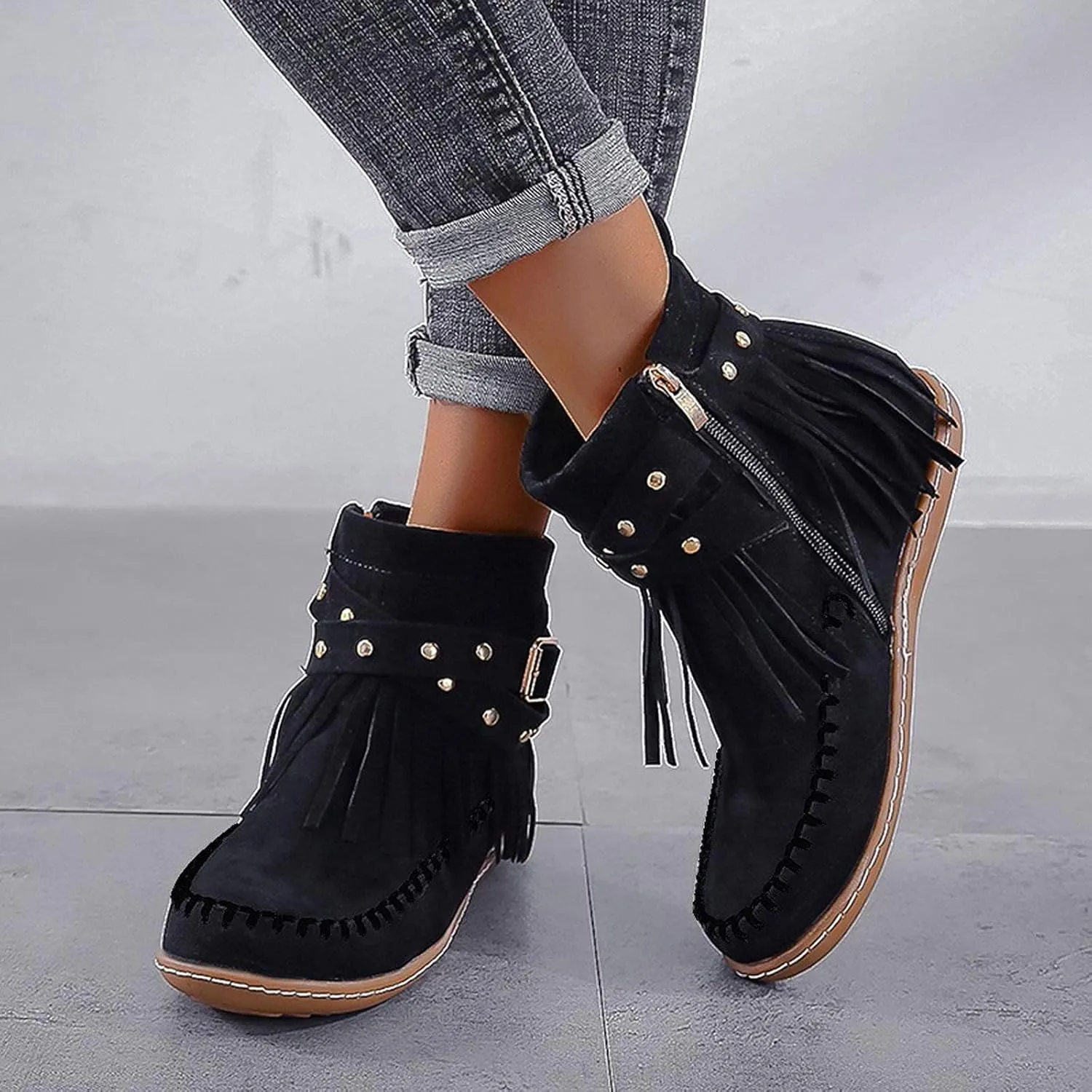 SBGMoSJ Womens Booties And Ankle Boots Low Heel Wide Width Booties for Women Plus Size Open Toe Booties for Women Low Heel Sexy Black Open Toe Booties for Women Red Cowboy Booties Women Ankle Boots