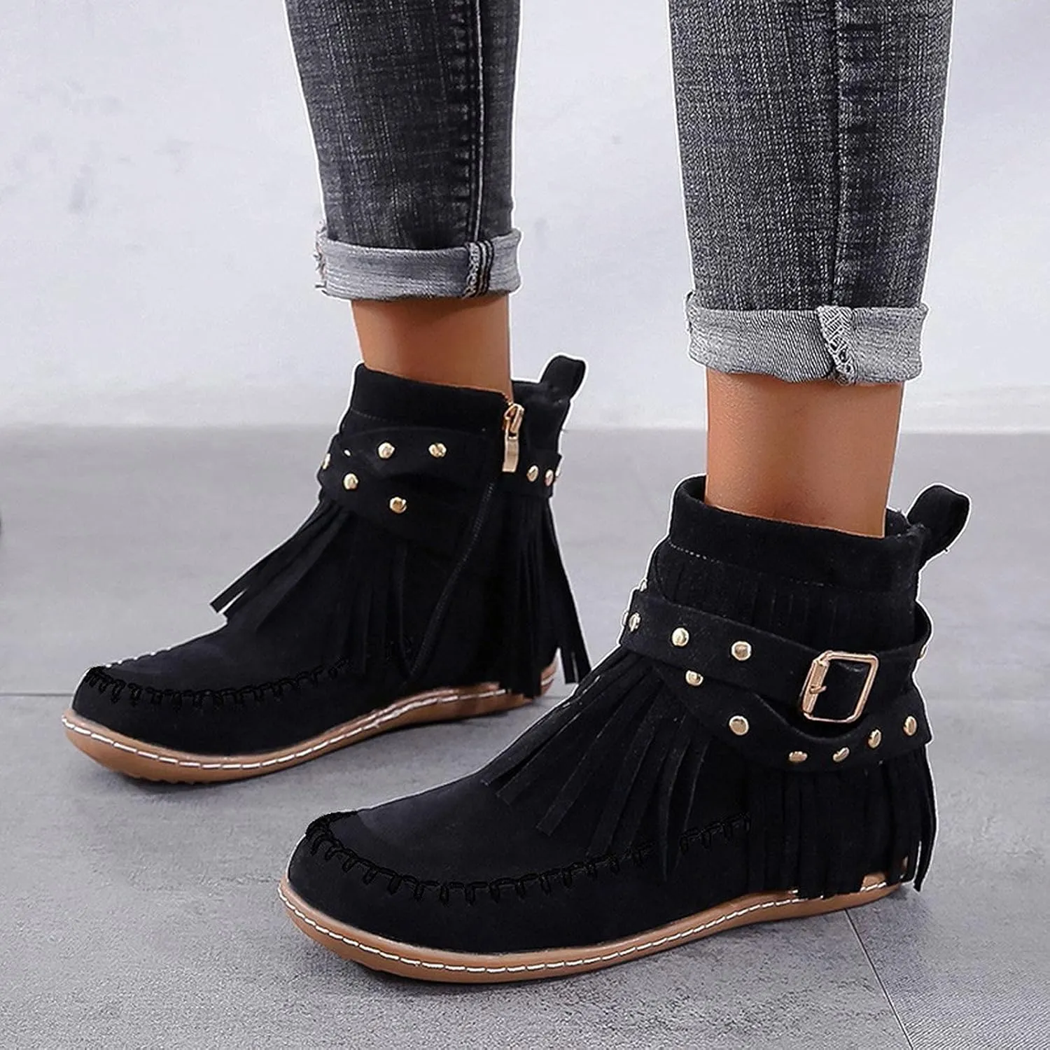 SBGMoSJ Womens Booties And Ankle Boots Low Heel Wide Width Booties for Women Plus Size Open Toe Booties for Women Low Heel Sexy Black Open Toe Booties for Women Red Cowboy Booties Women Ankle Boots