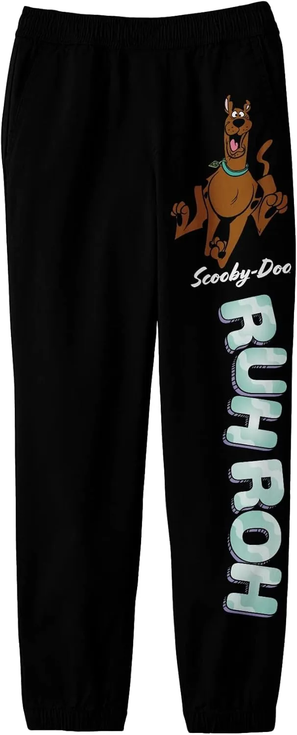 Scooby Doo Ruh-Roh Boy's Black Sweatpants