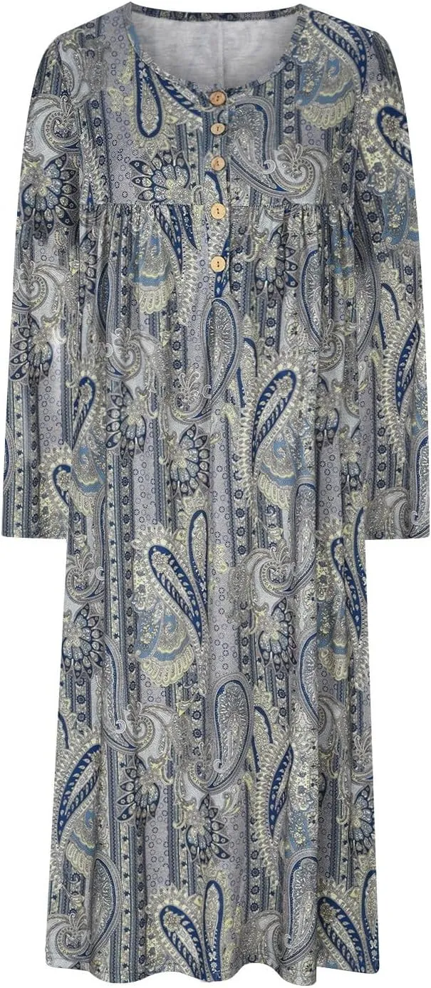 SGASY Plus Size Casual Loose Dresses for Curvy Women 2024 Summer Short Sleeve Shift Flowy Midi Dress with Pockets