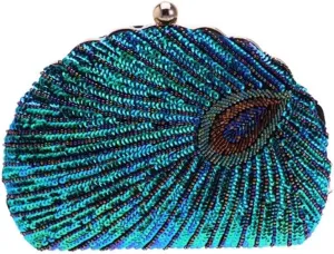 Shell Shaped Women's Clutch Sequin Wallets and Vintage Embroidered Evening Bags Women's Party Bags