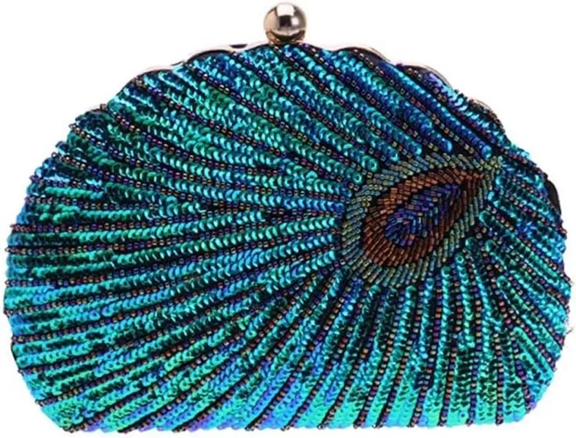 Shell Shaped Women's Clutch Sequin Wallets and Vintage Embroidered Evening Bags Women's Party Bags