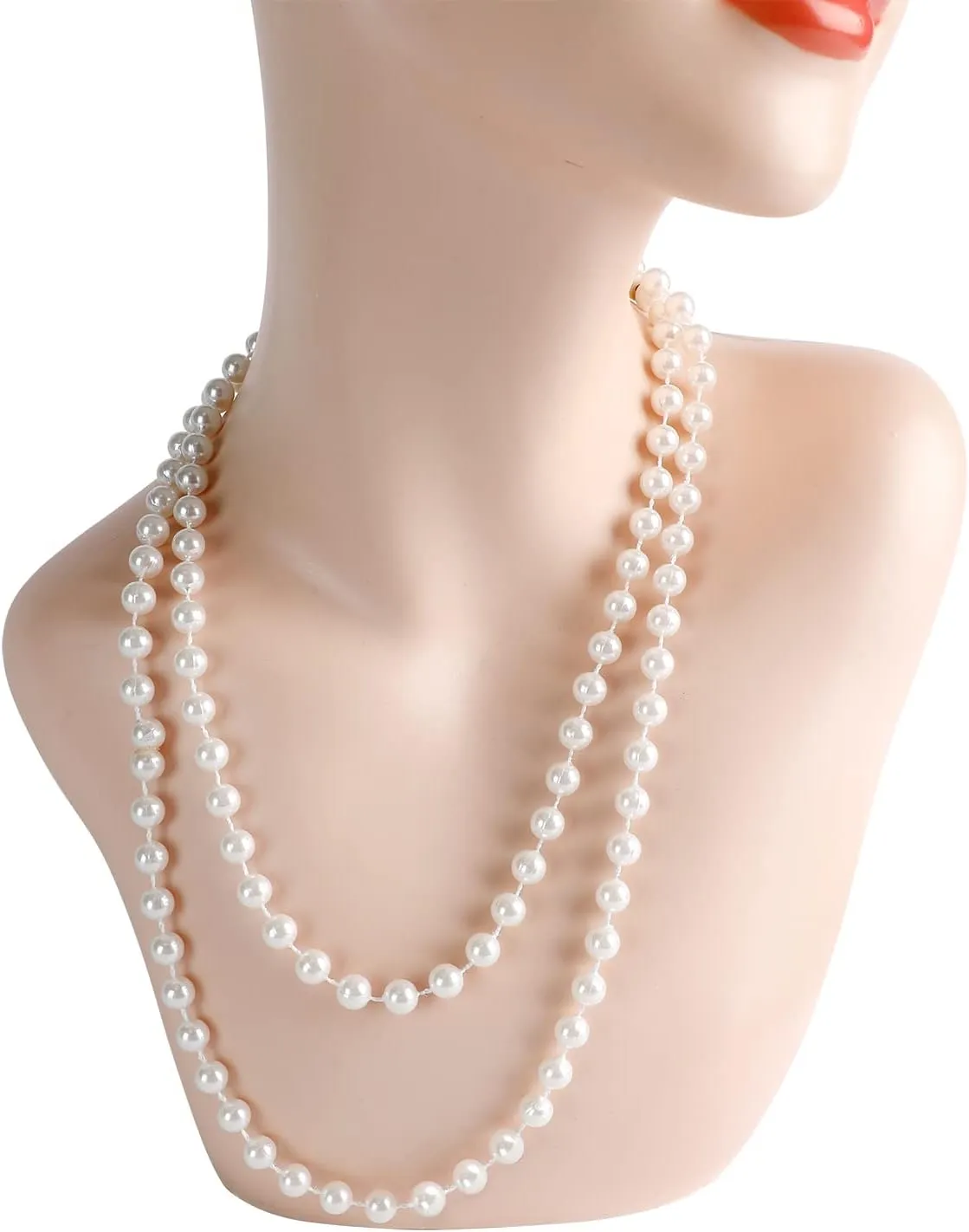 Sincere Party Roaring the 20s Flapper Costume Dress with Pearl Necklace,Feather Headband for Girls