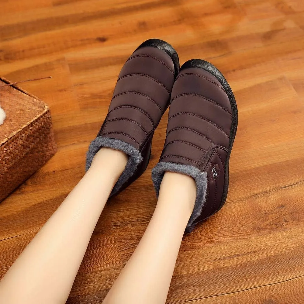 Slip on Winter Boots for Women Waterproof Womens Snow Boots Size 6.5 Wide Womens Size 10 1/2 Wide Winter Boots Winter Womens Boots Size 10 Womens Insulated Waterproof Boots Hunting
