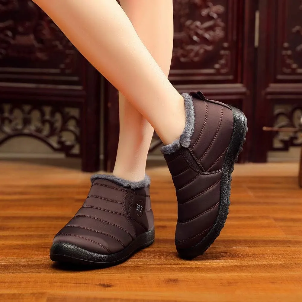 Slip on Winter Boots for Women Waterproof Womens Snow Boots Size 6.5 Wide Womens Size 10 1/2 Wide Winter Boots Winter Womens Boots Size 10 Womens Insulated Waterproof Boots Hunting