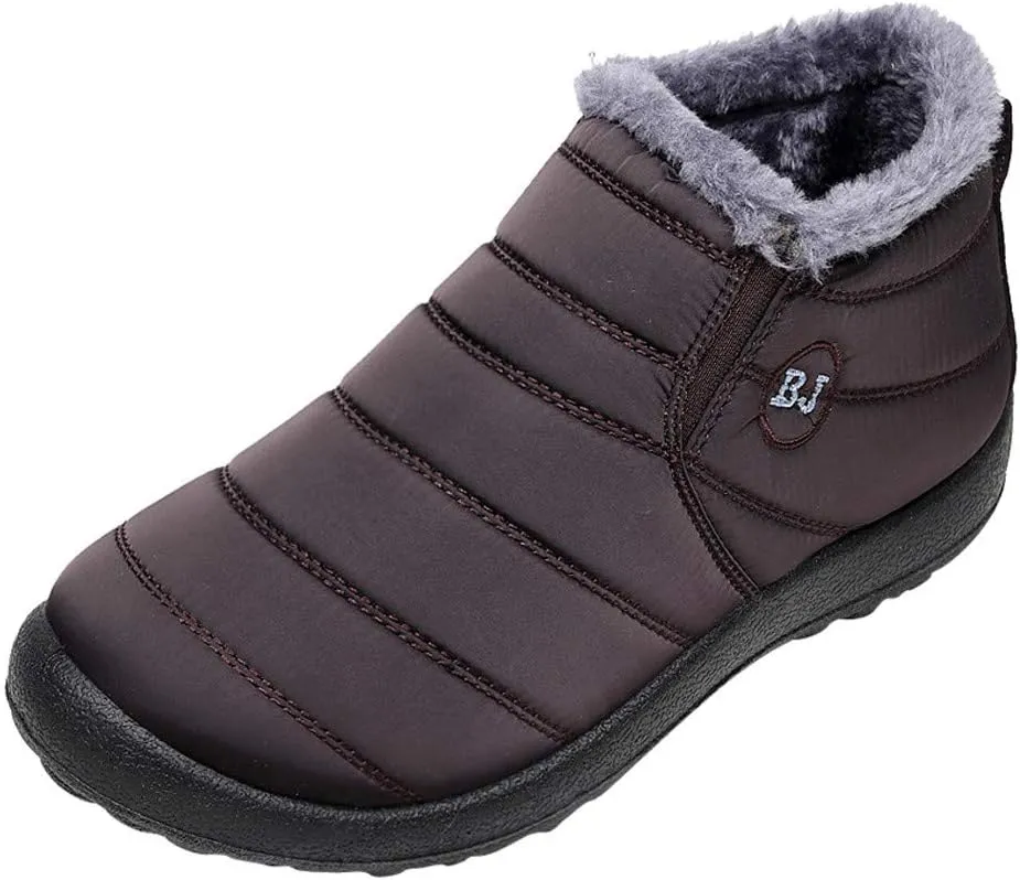 Slip on Winter Boots for Women Waterproof Womens Snow Boots Size 6.5 Wide Womens Size 10 1/2 Wide Winter Boots Winter Womens Boots Size 10 Womens Insulated Waterproof Boots Hunting