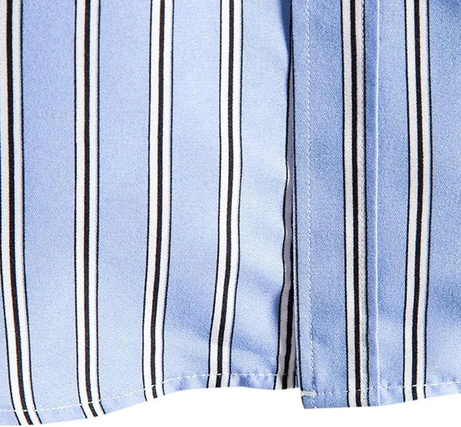SMIDOW Summer Casual Striped Button Down Hawaiian Shirts for Men Short Sleeve Regular Fit Beach Holiday Aloha Shirt Trendy