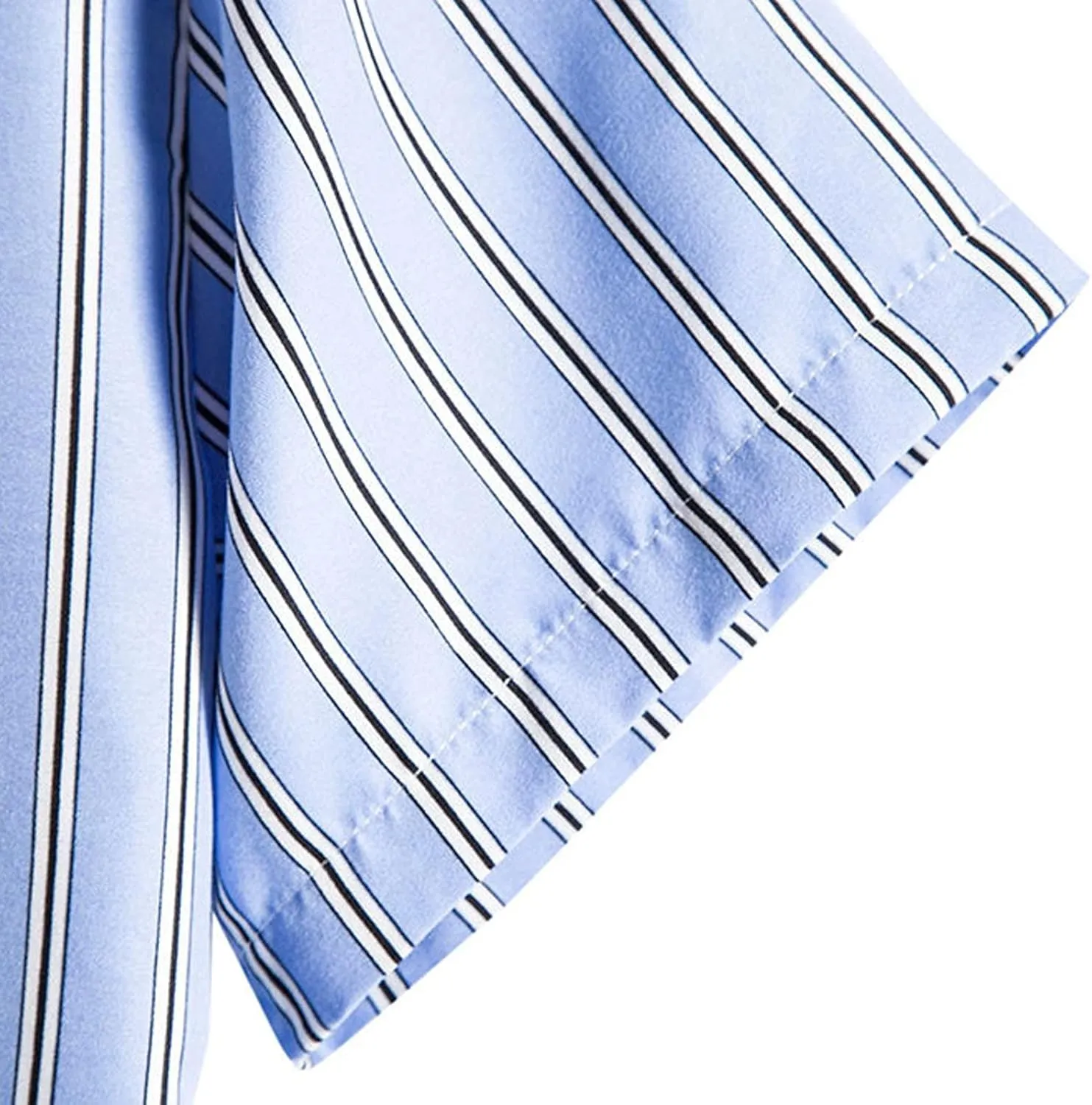 SMIDOW Summer Casual Striped Button Down Hawaiian Shirts for Men Short Sleeve Regular Fit Beach Holiday Aloha Shirt Trendy