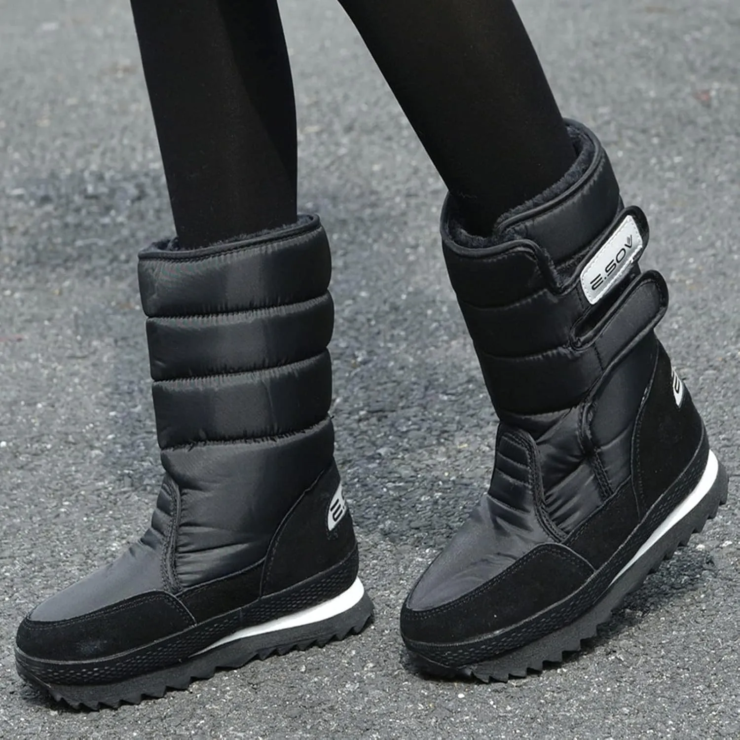 Snow Boots for Women Cute 10 Wide Zippered Snow Boots for Women Waterproof Insulated Tall Fur Lined Winter Boots for Women Snow Boots Waterproof Calf Womens 9.5 Wide Winter Boots