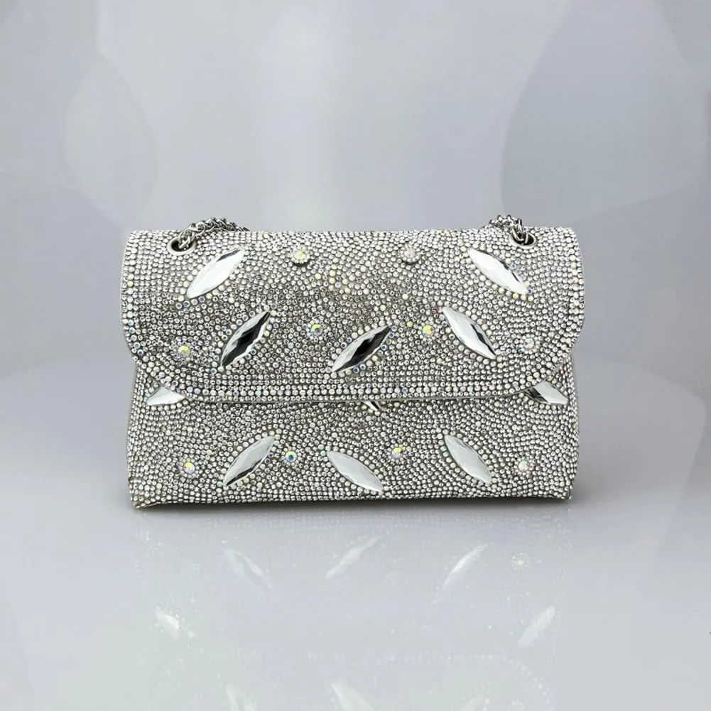 Sparkly Rhinestones Clutch Purses Women 2025 Chain Handbags Bling Bling Evening Bags for Cocktail Prom Party Wedding