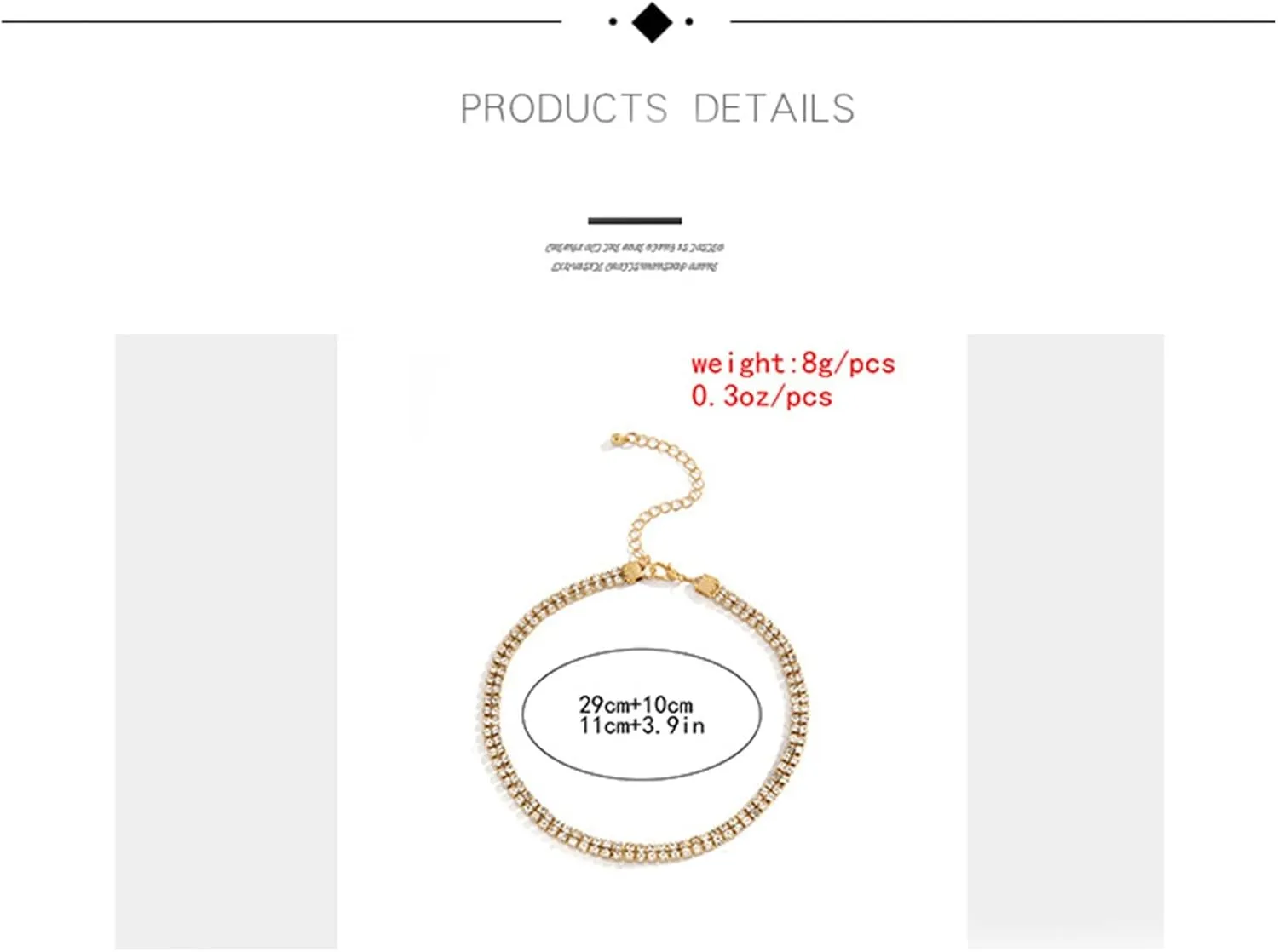 Statement Necklaces for Women, Chain Necklaces for Teen Girls Adjustable Alloy 2 Row Tennis Chain Necklace