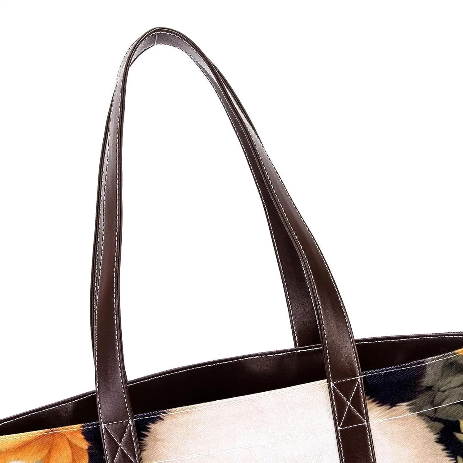 Sunflower Panda-595 Tote Bags Durable Leather Canvas Purses and Handbags for Women Top Handle Shoulder Satchel Hobo Bags