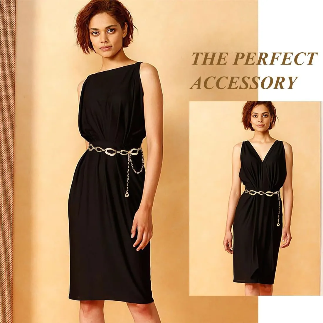 Suyi Waist Chain for Women Ladies Chunky Chain Belt for Dresses