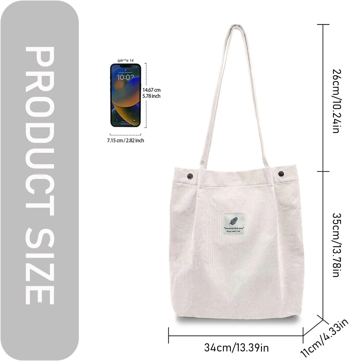 TELLUMO Fashion Corduroy Tote Bag Cow Print Bag Purses for Women Teen Girls with Inner Pocket
