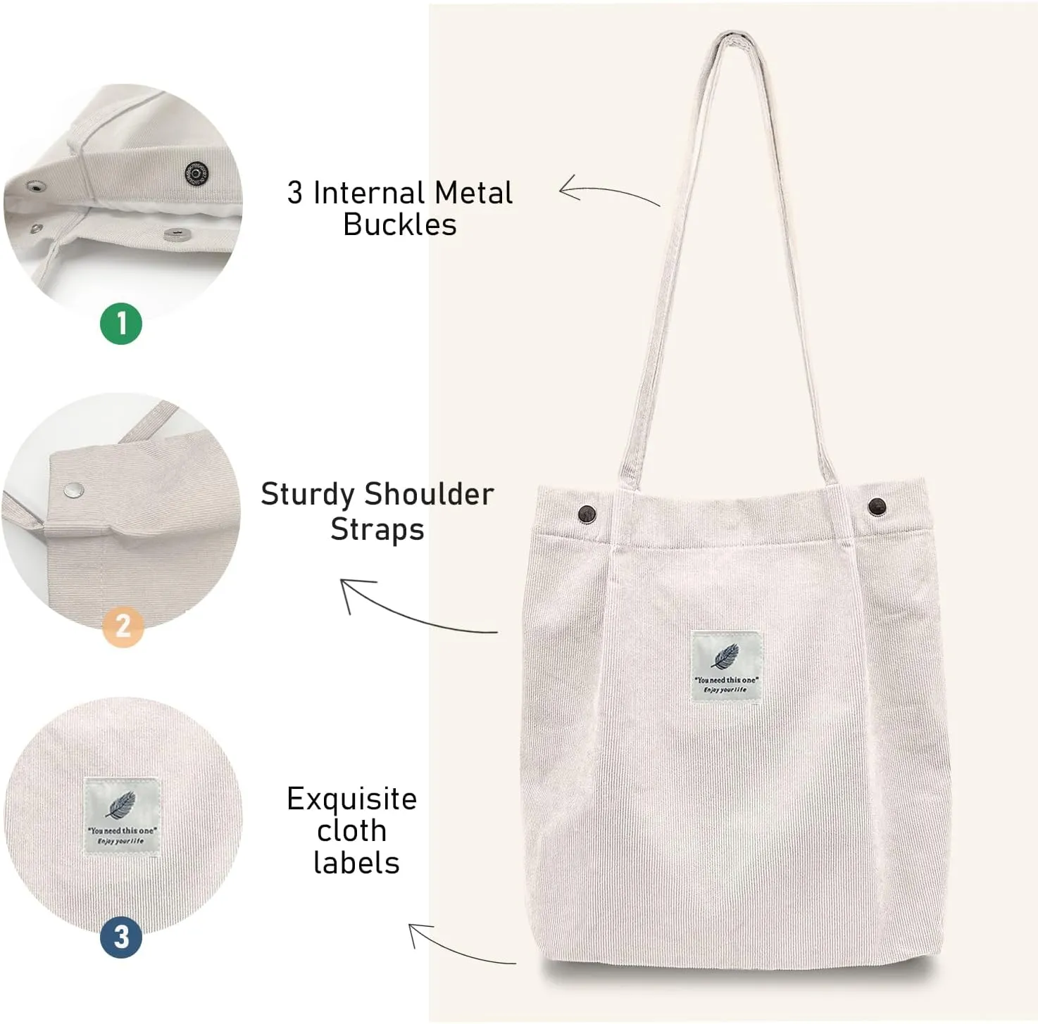 TELLUMO Fashion Corduroy Tote Bag Cow Print Bag Purses for Women Teen Girls with Inner Pocket