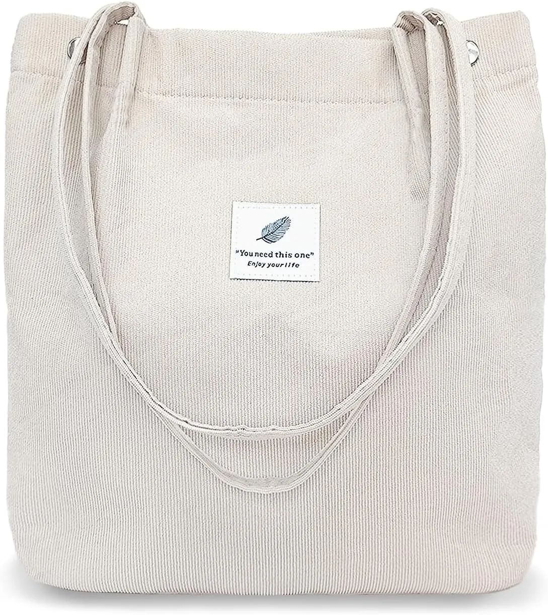 TELLUMO Fashion Corduroy Tote Bag Cow Print Bag Purses for Women Teen Girls with Inner Pocket