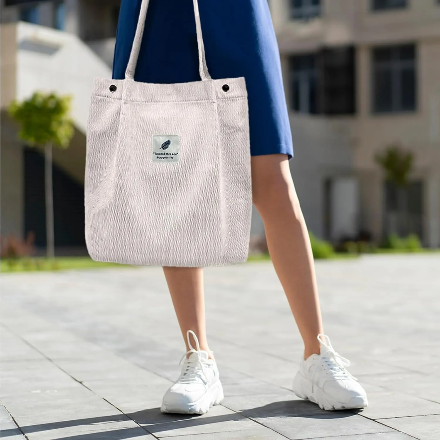 TELLUMO Fashion Corduroy Tote Bag Cow Print Bag Purses for Women Teen Girls with Inner Pocket