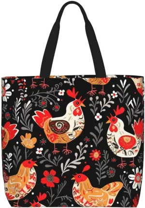 Tote Bag for Women Reusable Grocery Bags Dragonflies Grey Tote Bag with Inner Pocket Travel Tote for Shopping