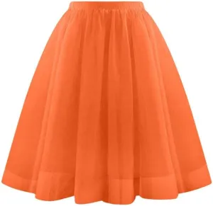 Tulle Midi Skirt Women Flowing Skirt Elegant Formal Party Evening