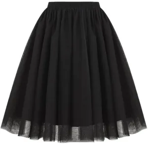 Tulle Midi Skirt Women Flowing Skirt Elegant Formal Party Evening