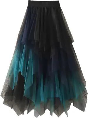 Tulle Skirt for Women Layered Tutu Skirt Puffy Fairy Skirts Mesh Tiered Skirts Party Skirts Rave Skirts