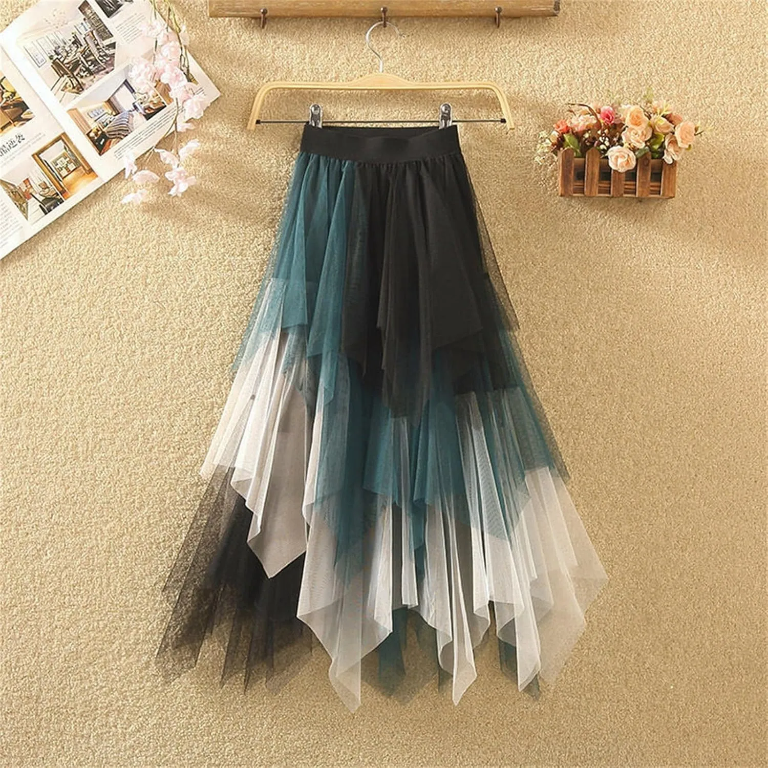 Tulle Skirt for Women Layered Tutu Skirt Puffy Fairy Skirts Mesh Tiered Skirts Party Skirts Rave Skirts