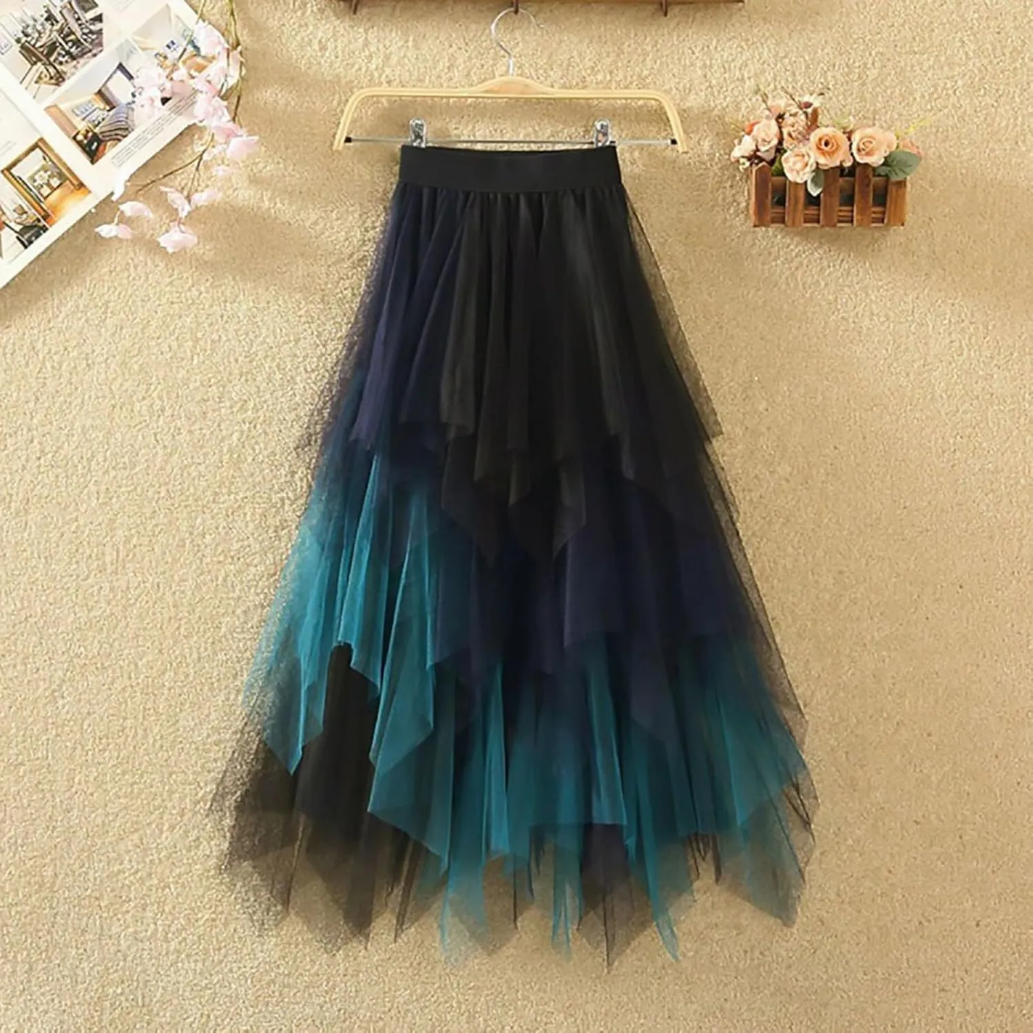 Tulle Skirt for Women Layered Tutu Skirt Puffy Fairy Skirts Mesh Tiered Skirts Party Skirts Rave Skirts