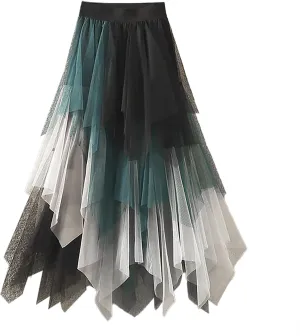 Tulle Skirt for Women Layered Tutu Skirt Puffy Fairy Skirts Mesh Tiered Skirts Party Skirts Rave Skirts