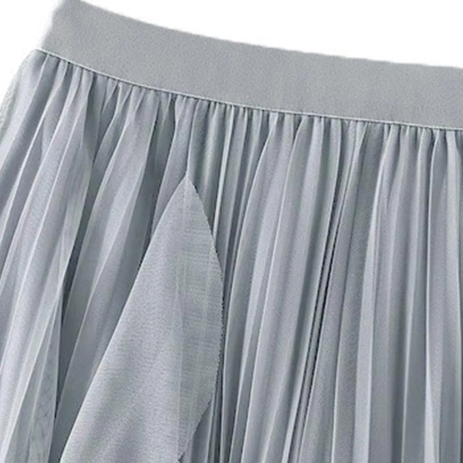 Tulle Skirts for Women Elastic Waist Midi Skirts Summer Flowy Skirts Puffy Tiered Skirt Trendy A Line Mesh Skirts