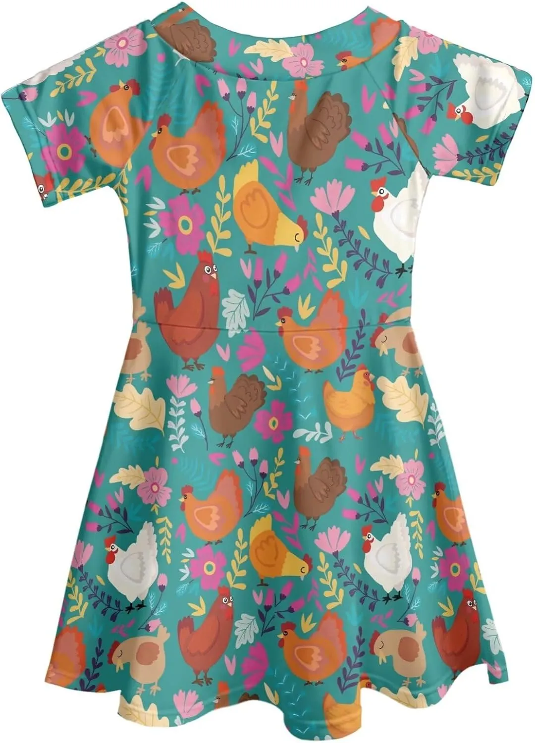 Upetstory Girls Dress Short Sleeve Summer Dresses for 3-14 Years