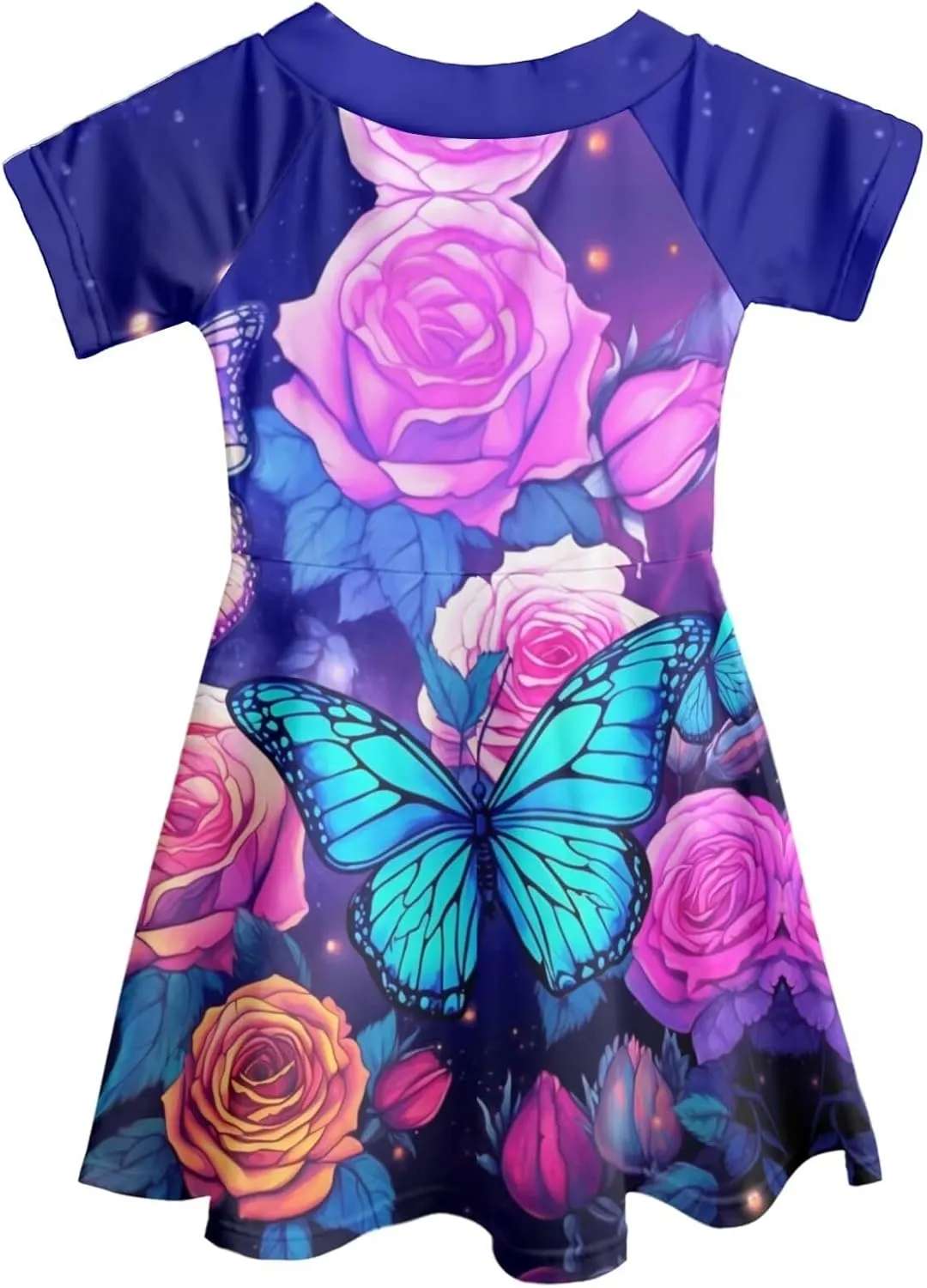 Upetstory Girls Dress Short Sleeve Summer Dresses for 3-14 Years