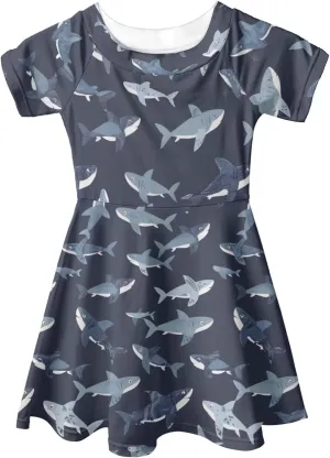 Upetstory Girls Dress Short Sleeve Summer Dresses for 3-14 Years