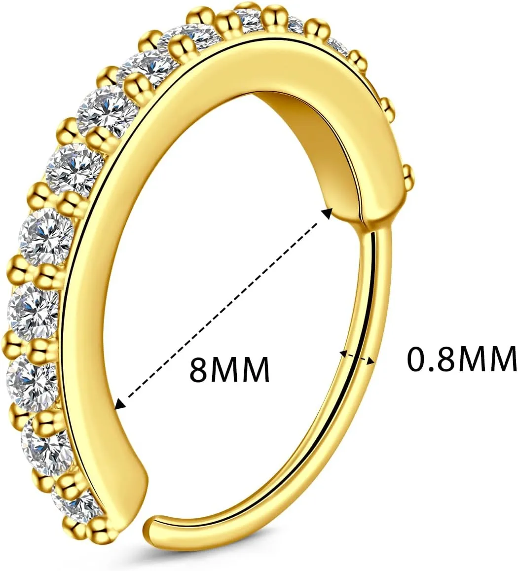 VCMART Nose Rings for Women 20g Hoops & Studs Stainless Steel 20 Gauge Nostril Piercing Jewelry