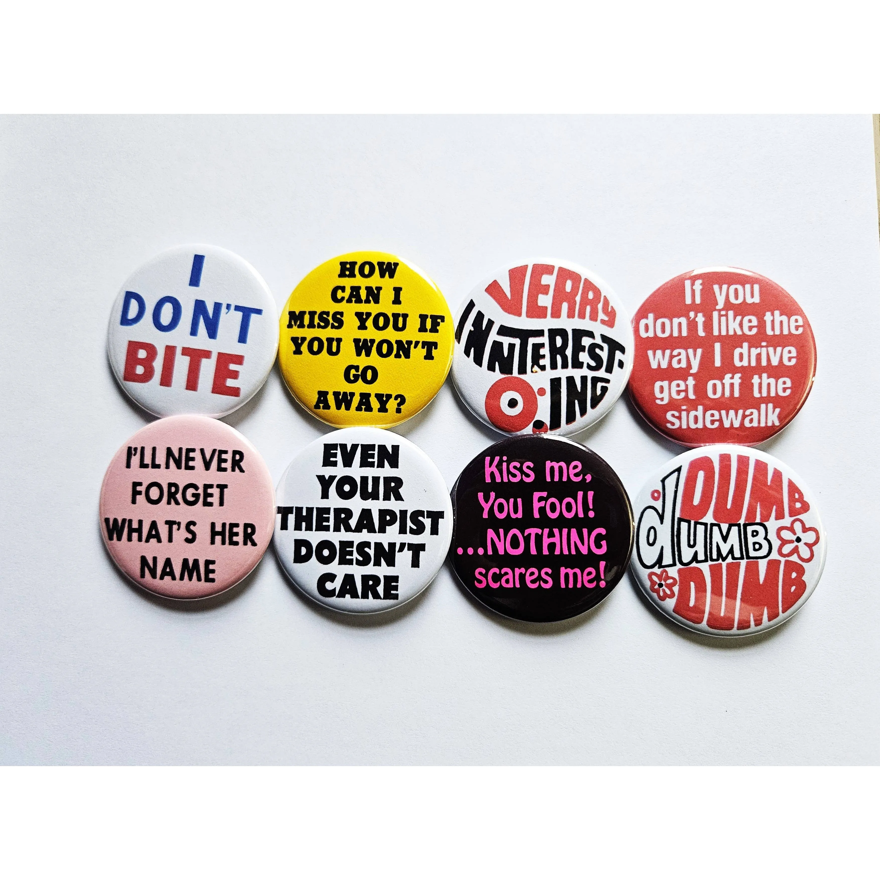 Vintage Reproduction How Can I Miss You If You Won't Go Away Small Pinback Button | 1.25" Diameter