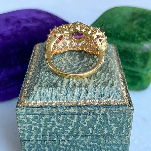 Vintage Tourmaline & Diamond Ring