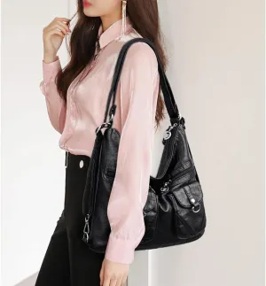 Vintage Women Handbags Purses Soft PU Leather Shoulder Bag Hobo