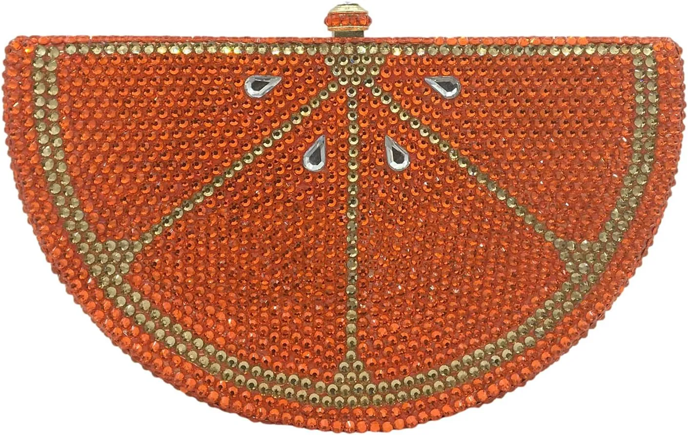 Watermelon Slice Crystal Clutch Bag Women Fruits Evening Handbags Bridal Party Rhinestone Purse Wedding Bag,Mini