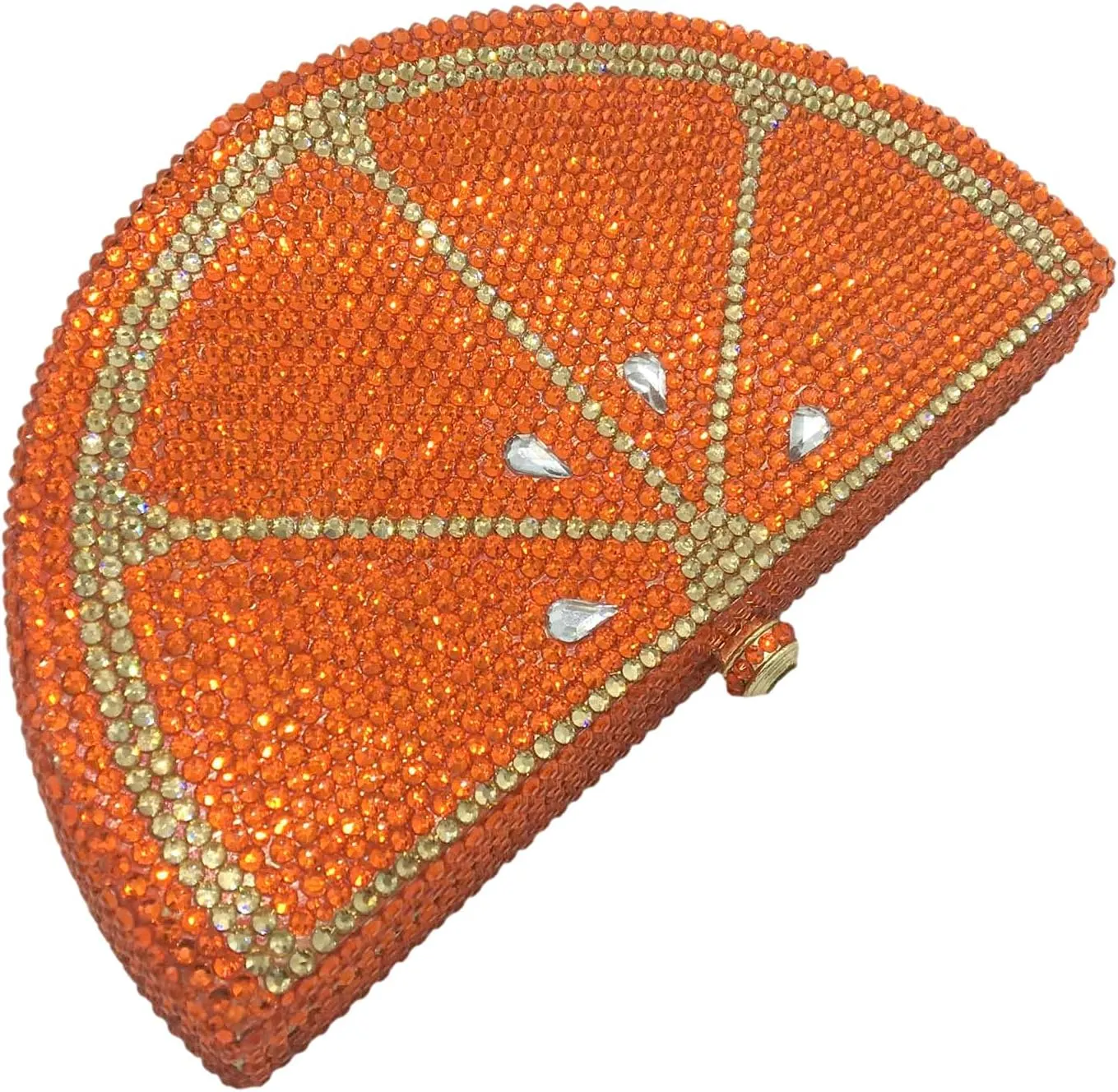 Watermelon Slice Crystal Clutch Bag Women Fruits Evening Handbags Bridal Party Rhinestone Purse Wedding Bag,Mini