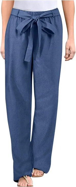 Wide Leg Pants for Women Plus Pants Trousers Size Tightness Casual Plus Size Pants Flowy Pants Striped Pants Women