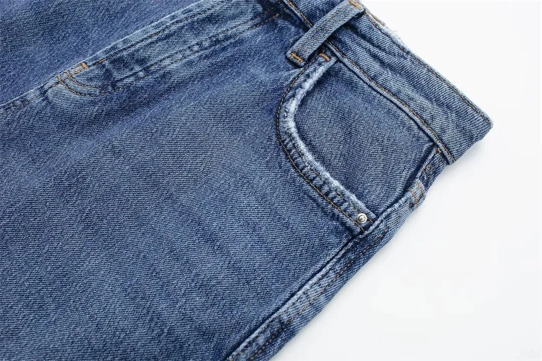 Woman Denim Long Skirt High Waist Midi Skirts Slit Jeans Skirts Streetwear Skirts