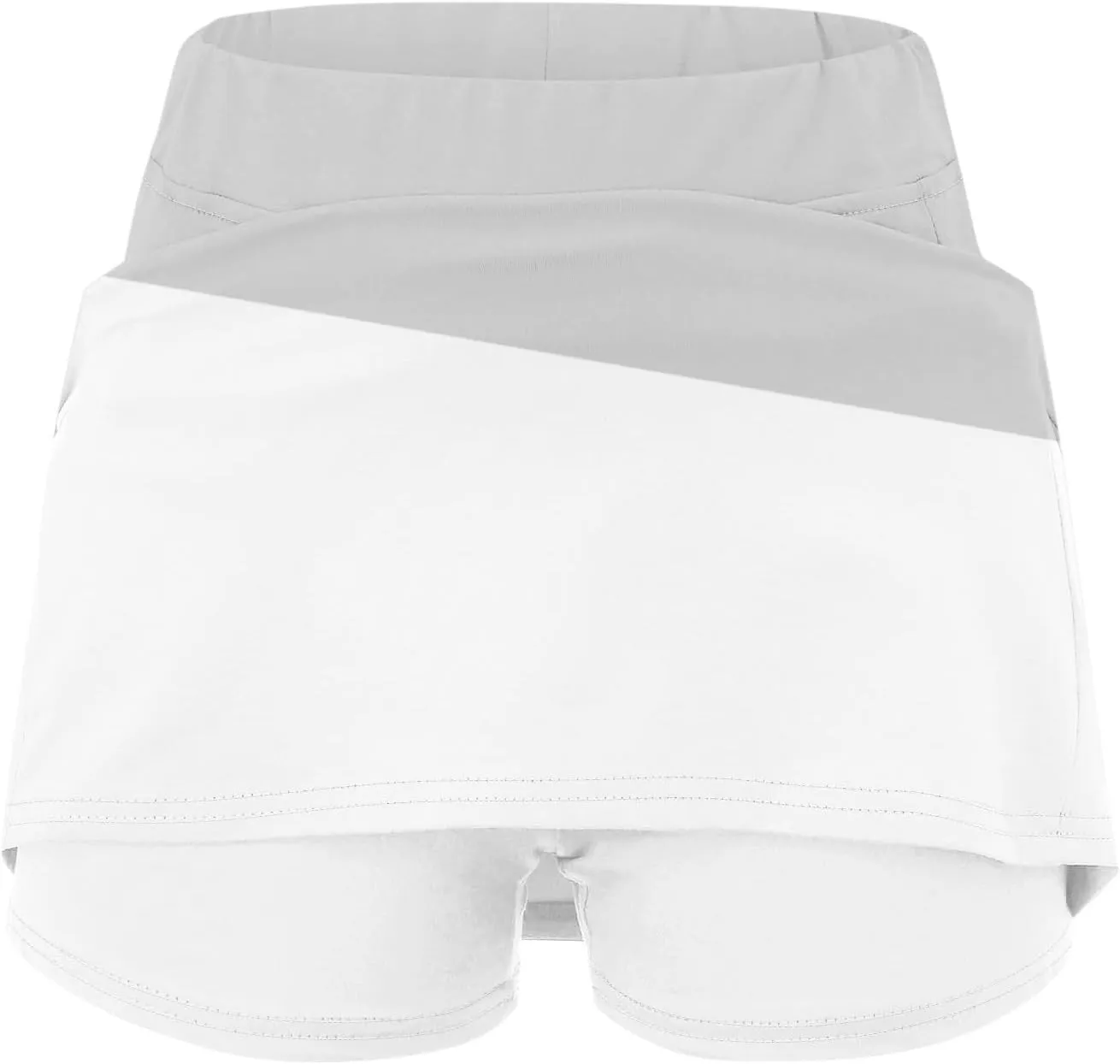 Women 2 Piece Skirts 2 in 1 Solid Flowy Basic Versatile Stretchy Casual Mini Skirts 2025, S-2XL