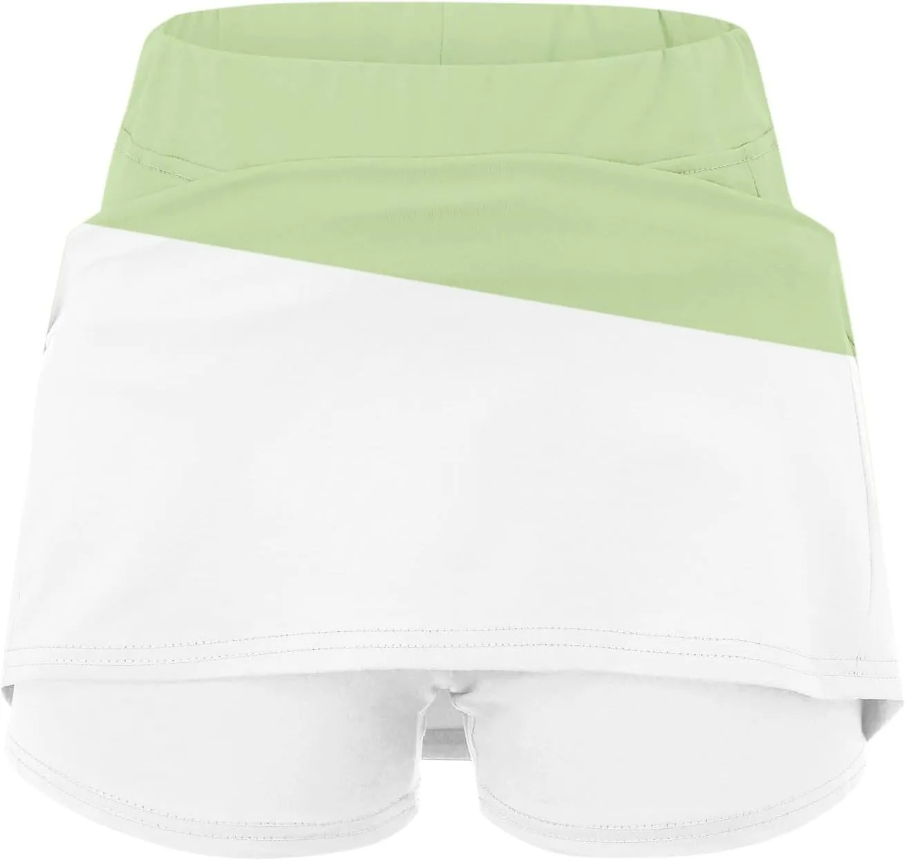 Women 2 Piece Skirts 2 in 1 Solid Flowy Basic Versatile Stretchy Casual Mini Skirts 2025, S-2XL