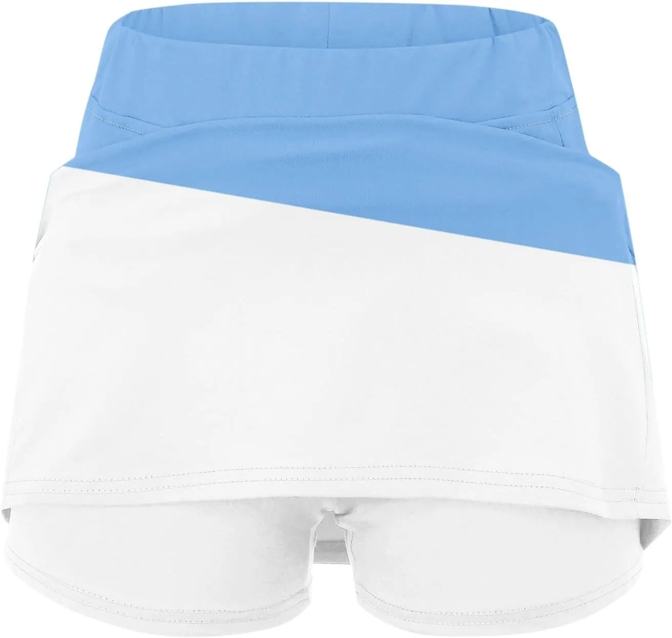 Women 2 Piece Skirts 2 in 1 Solid Flowy Basic Versatile Stretchy Casual Mini Skirts 2025, S-2XL