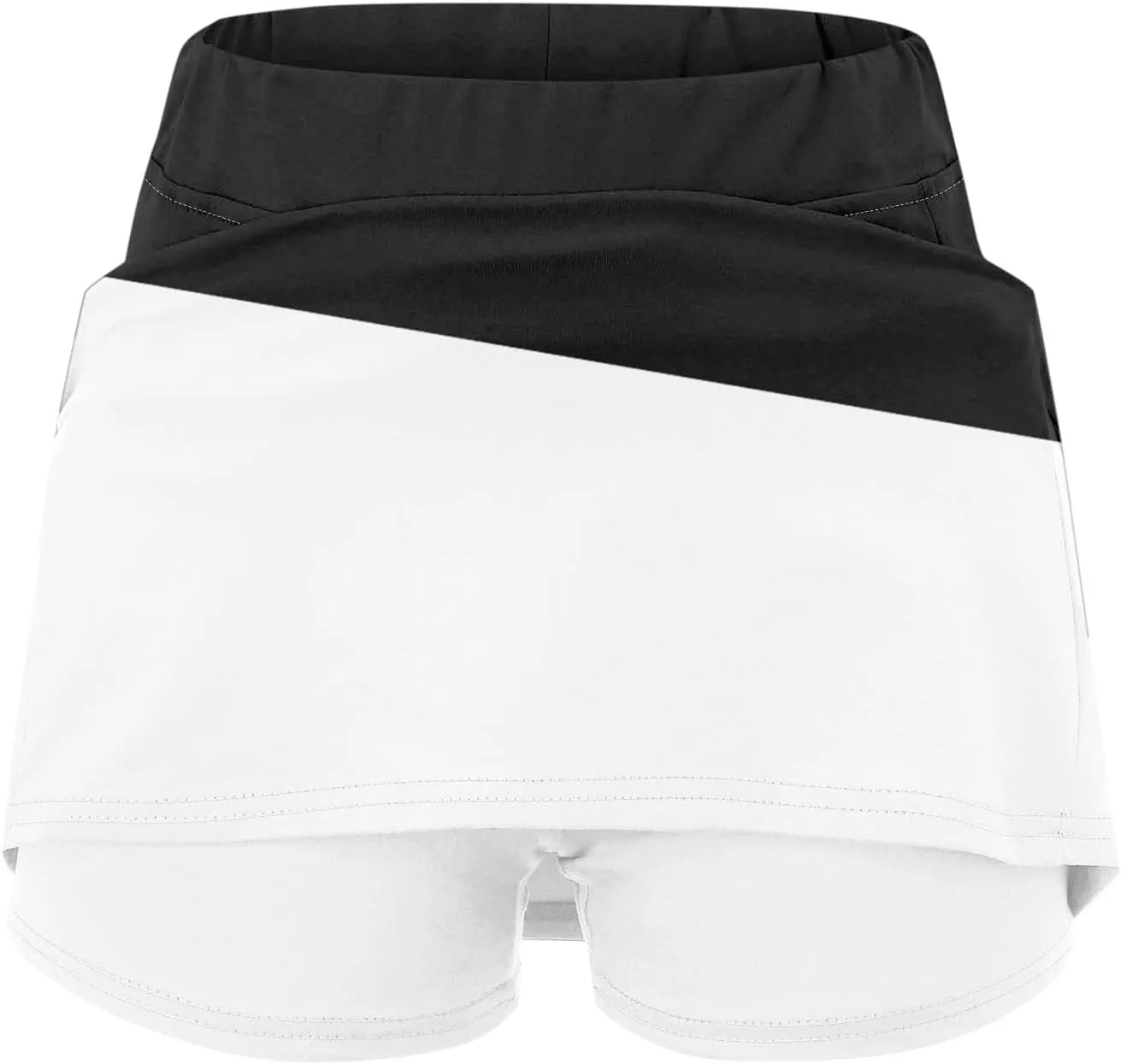 Women 2 Piece Skirts 2 in 1 Solid Flowy Basic Versatile Stretchy Casual Mini Skirts 2025, S-2XL