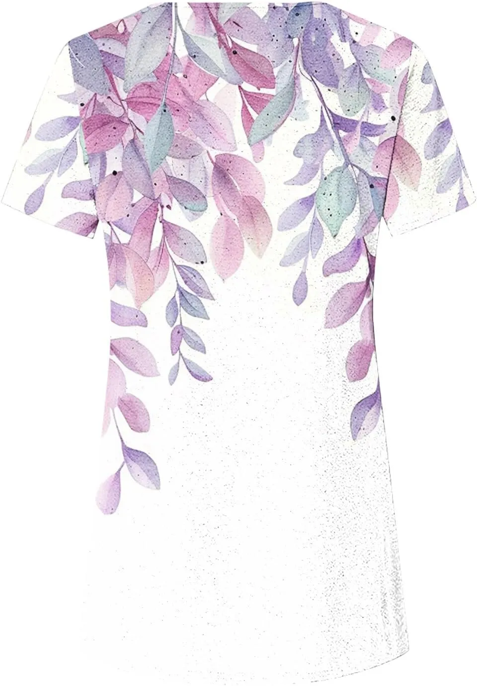 Women 2024 Short Sleeve Summer Shirts Floral Print Fitted Causal Tshirts Boho Blouses Tunics Dressy Trendy Clothes