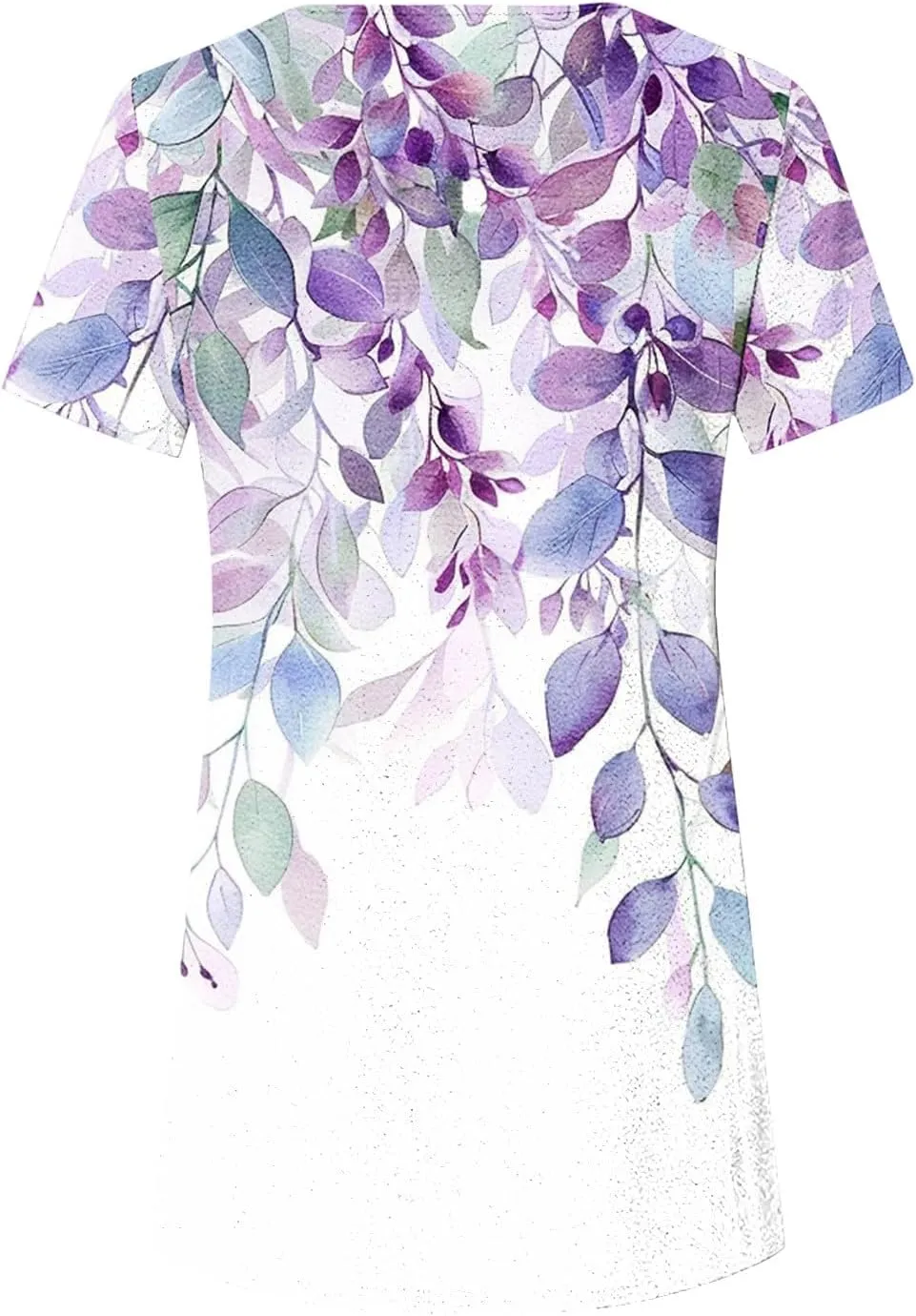 Women 2024 Short Sleeve Summer Shirts Floral Print Fitted Causal Tshirts Boho Blouses Tunics Dressy Trendy Clothes